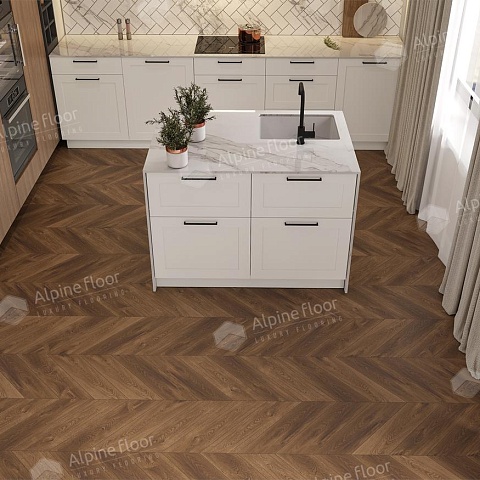 Alpine Floor SPC Chevron Alpine ECO 18-13 Дуб Коричневый 4V 43кл (фото 4)