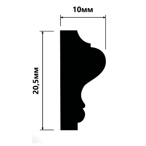 Молдинг HI WOOD LD20/ 20.5 х 10 х 2000 (фото 2)
