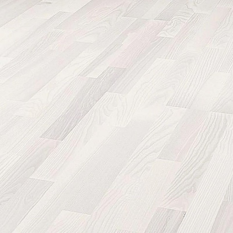 Polarwood Classic Ясень РИКОТТА, сорт. Кантри, молочно-белый матовый лак, 3-полосный (фото 2)